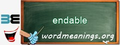 WordMeaning blackboard for endable